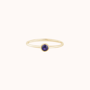 Bezel Set Diamond Silver Ring - KYMEE