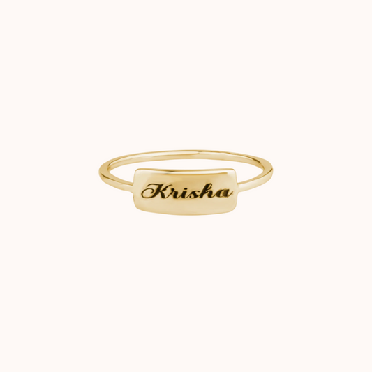 Customizable Name Engraved Ring