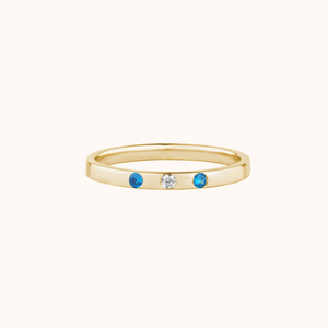 Trio Diamond Set Wedding Band - KYMEE