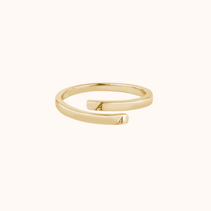 Initial Engraved Wraparound Ring - KYMEE