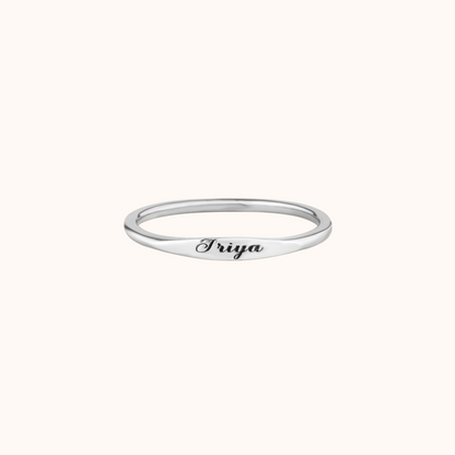 Elegant Name Engraving Ring