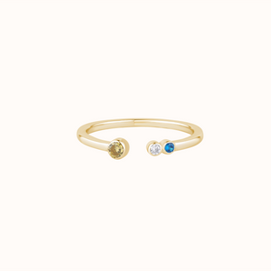 Three Stone Open Cuff Band - KYMEE