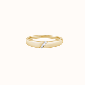 Sparkling Triple Diamond Wedding Band - KYMEE