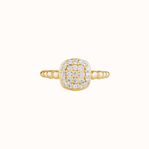 Stunning Square Pave Setting Ring - KYMEE