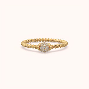 Twisted Rope Ball Ring - KYMEE