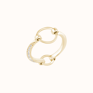 Stunning Buckle-Inspired Silver Ring - KYMEE