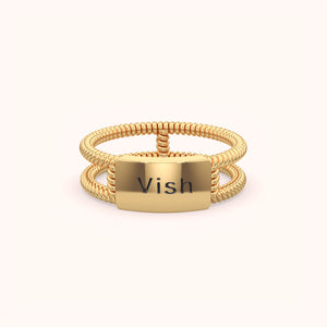 Customized Name Engraved Ring - KYMEE