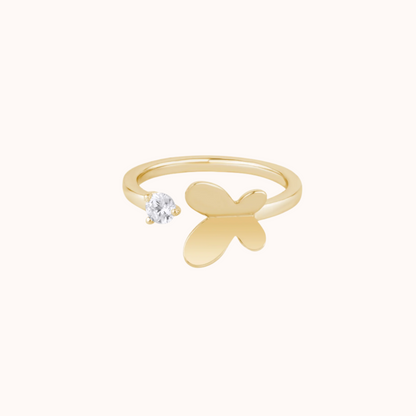 Intricate Butterfly Open Ring