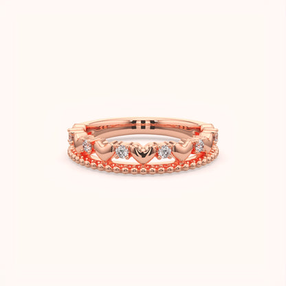 Heart and Round Eternity Band