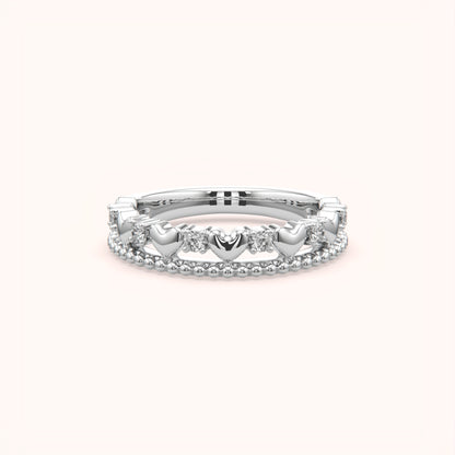 Heart and Round Eternity Band