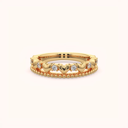 Heart and Round Eternity Band