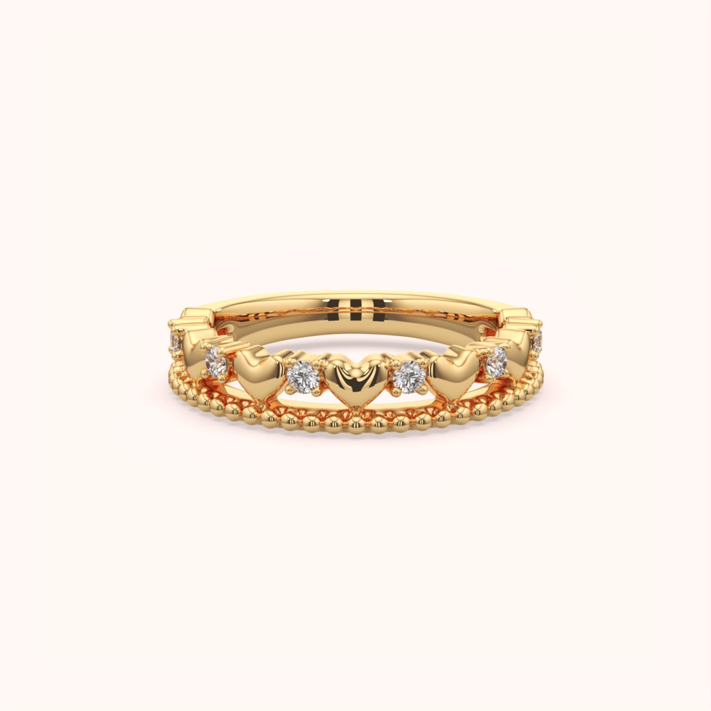 Heart and Round Eternity Band