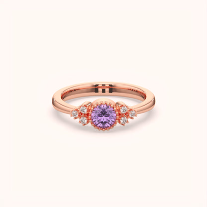 Crystal Accent Silver Ring