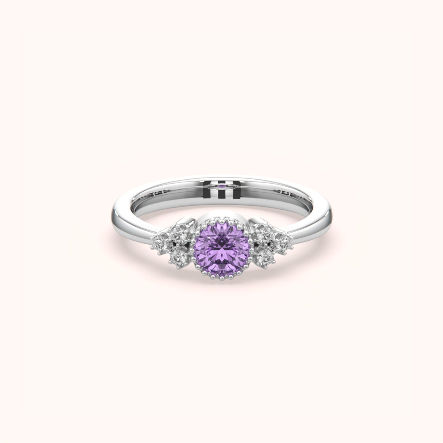 Crystal Accent Silver Ring