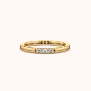 Three Round Diamond Stacking Ring - KYMEE