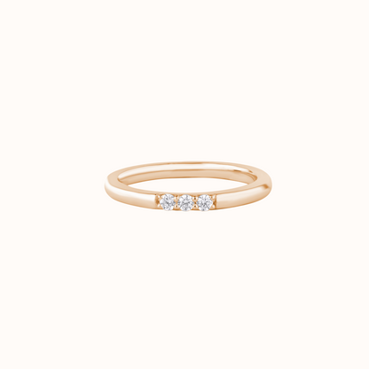 Three Round Diamond Stacking Ring