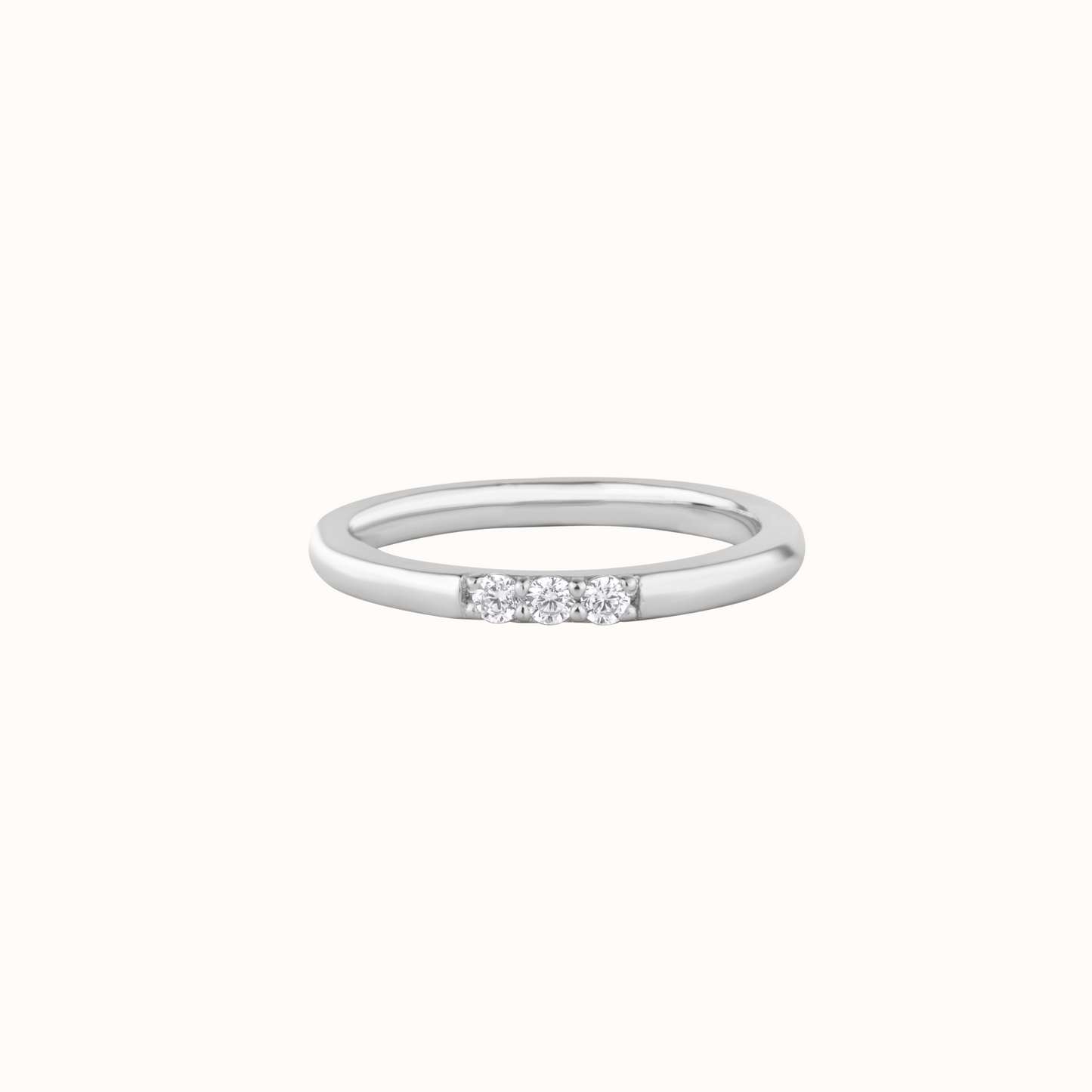 Three Round Diamond Stacking Ring