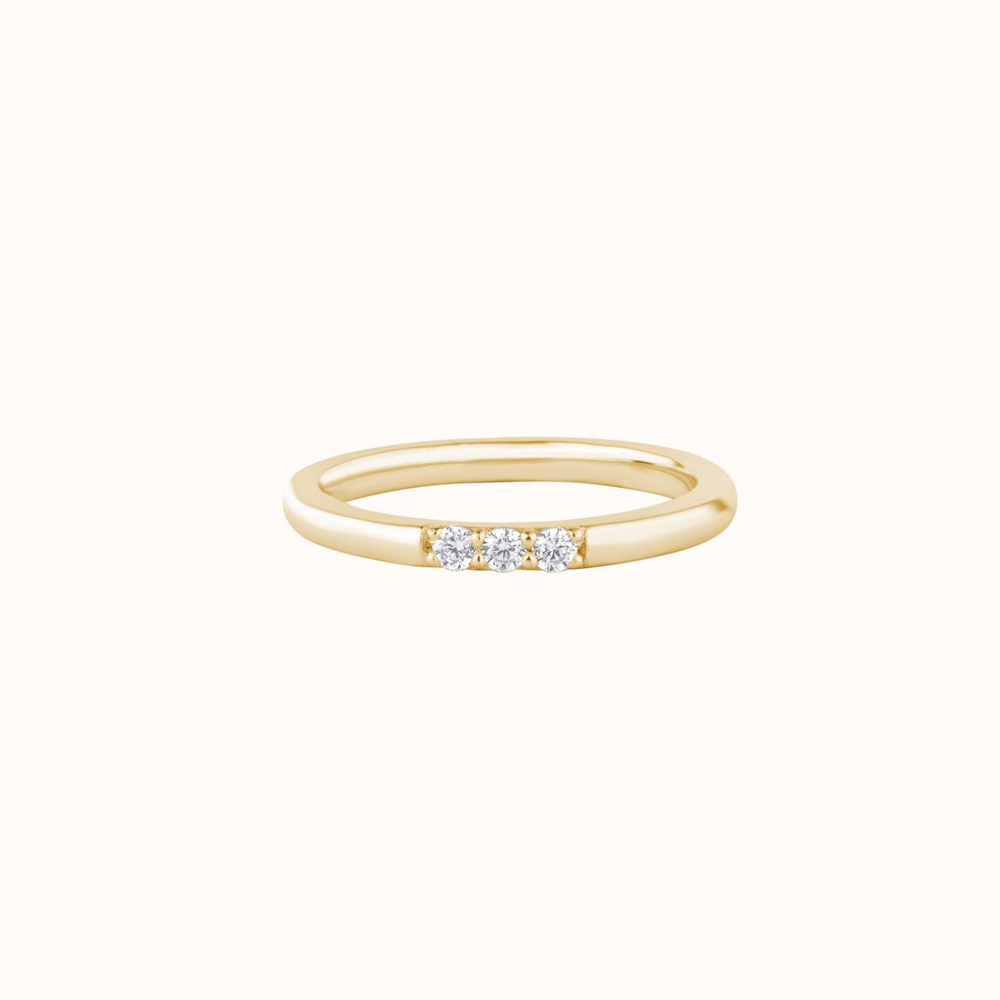 Three Round Diamond Stacking Ring