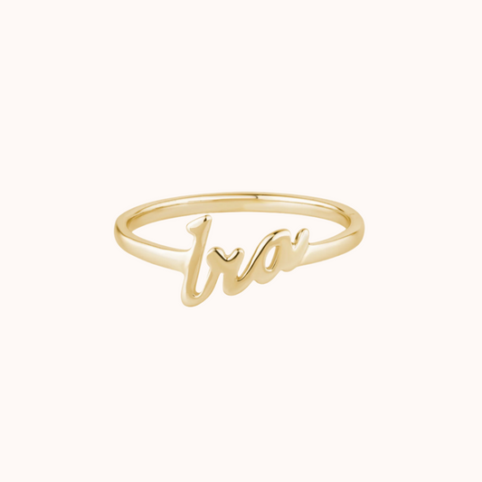 Personalized Ira Name Ring