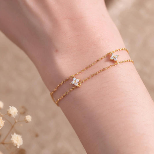 Tiny Flower Cluster Station Bracelet