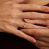 Toi et Moi Trillion Cut Two Stone Ring