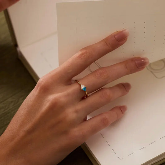Toi et Moi Trillion Cut Two Stone Ring