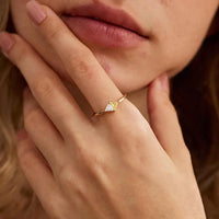 Toi et Moi Trillion Cut Two Stone Ring