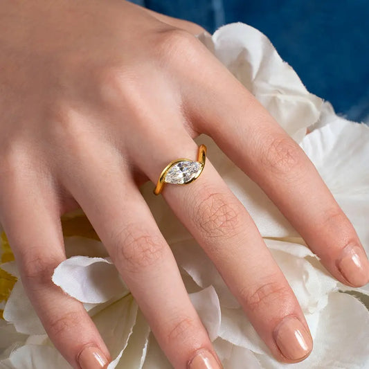 East West Marquise Bypass Ring