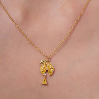 Lemon Slice Citrus Charm Pendant Necklace