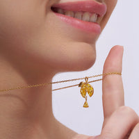 Lemon Slice Citrus Charm Pendant Necklace