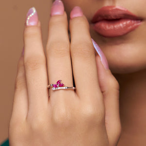 Elegant Silver Bamboo Ring - KYMEE