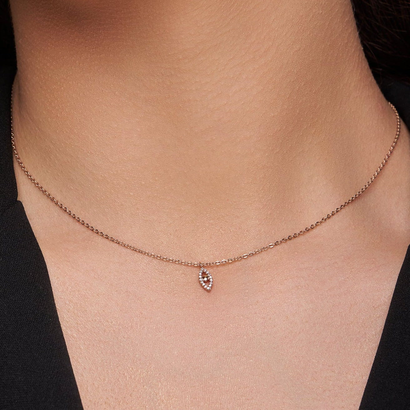 Glamorous Diamond Eye Pendant - KYMEE