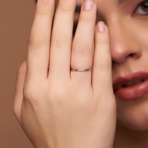 Classic Silver Thin Band Ring - KYMEE