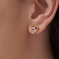 Pizza Slice Stud Earrings
