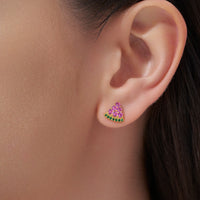 Watermelon Slice Stud Earrings