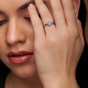 Round Style Pave Diamond Ring - KYMEE