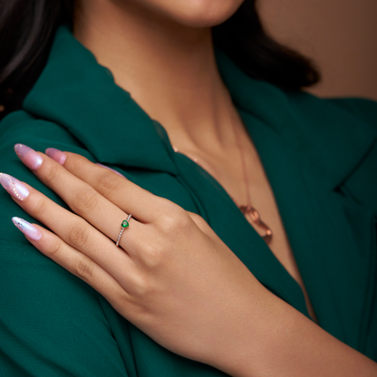 Twisted Silver Heart Ring