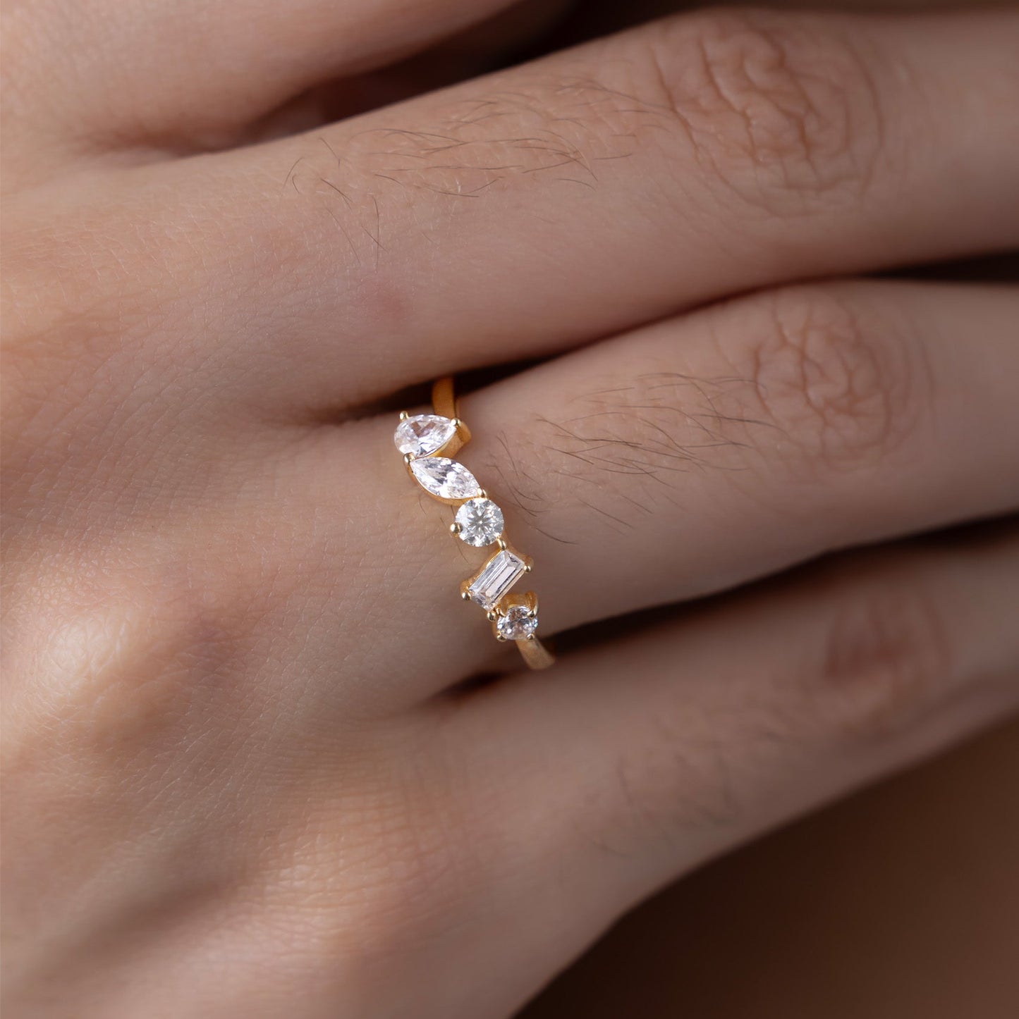 Sophisticated Multi-Stone Ring