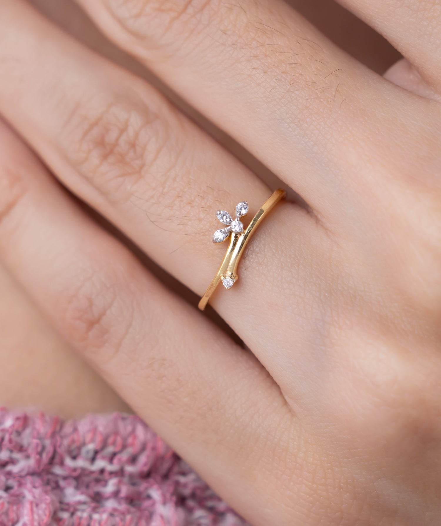 Luxe Leaflet Diamond Ring
