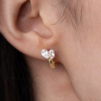 Pear & Oval Duo Huggie Hoops