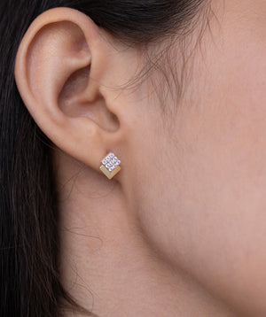 Diamond Sparkle Square Studs