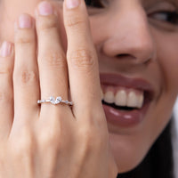 Twin Pear Heart Ring