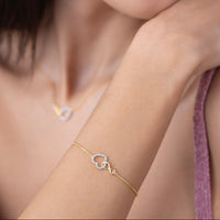 Heart & Infinity Linked Bracelet
