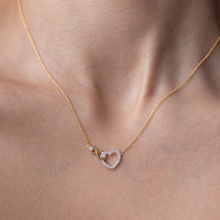 Interlocked Infinity and Heart Necklace
