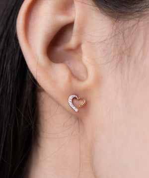 Twisted Heart Studs