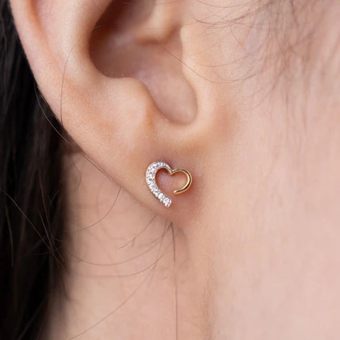 Heart and Infinity Stud Set