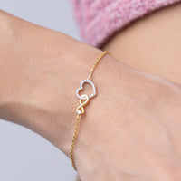 Heart & Infinity Linked Bracelet