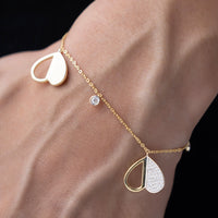 Split Petal Charm Bracelet