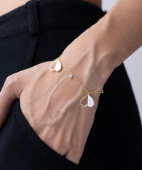 Split Petal Charm Bracelet