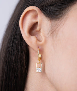 Modern Princess-Cut Dangles